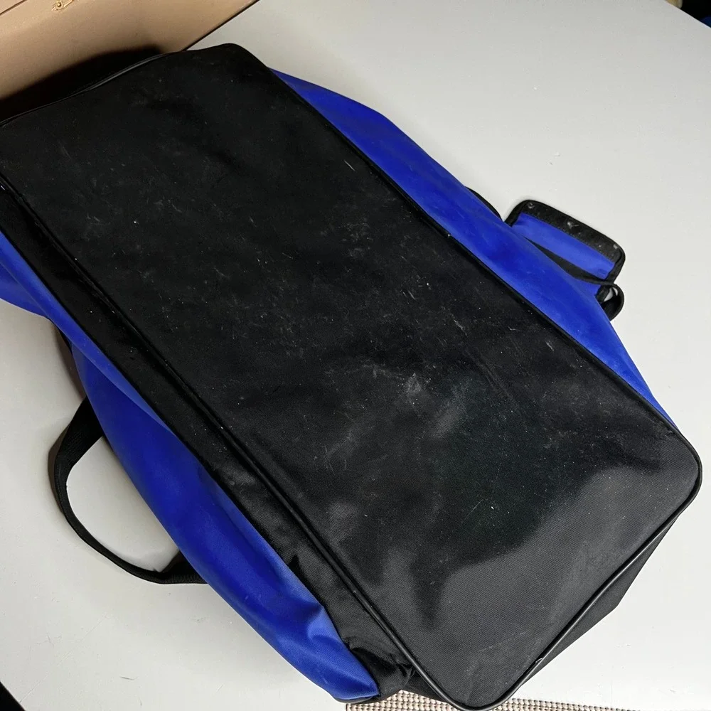 Polo Sport Ralph Lauren Duffle Bag Blue Black Vintage Gym Travel Luggage 20 inch